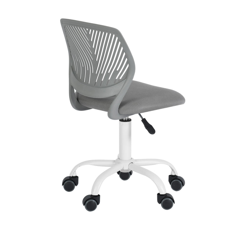 Grey swivel children desk's chair height adjustable office chair CARNATION GREY QS