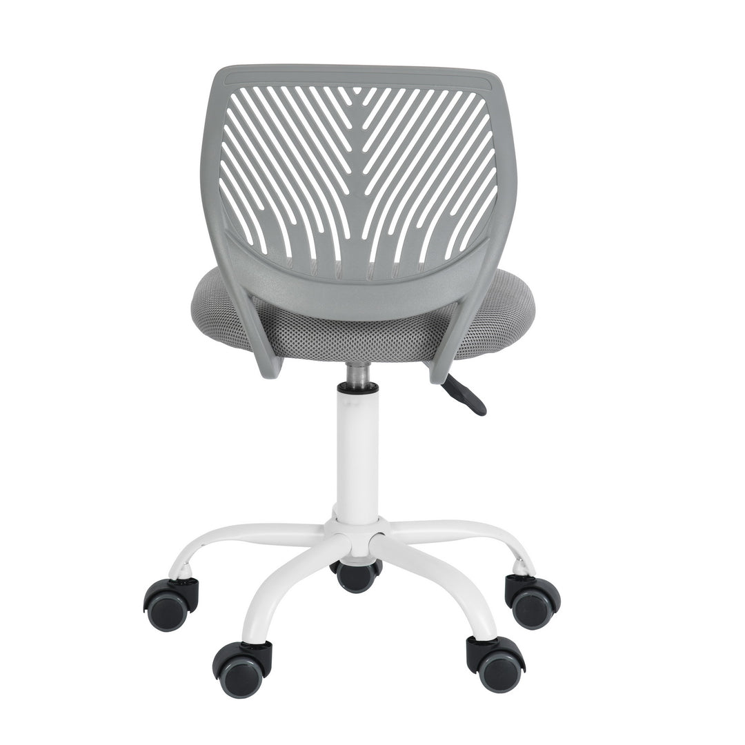 Grey swivel children desk's chair height adjustable office chair CARNATION GREY QS