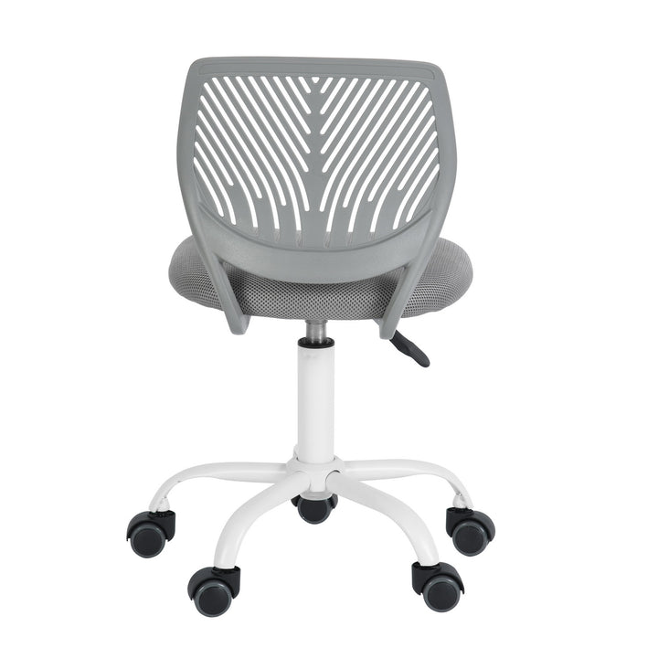 Grey swivel children desk's chair height adjustable office chair CARNATION GREY QS