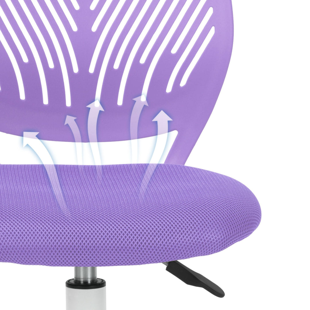 Purple Children's Desk Chair Swivel Office Chair CARNATION PURPLE