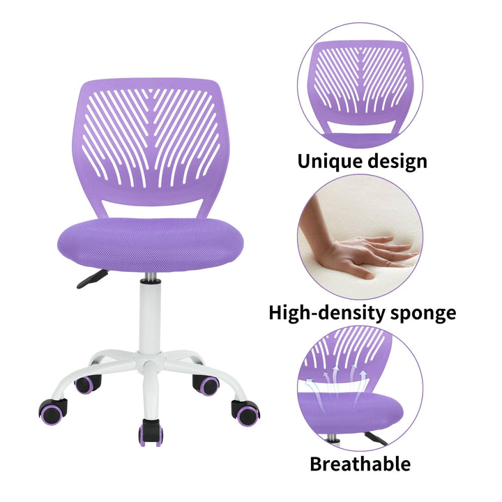 Purple Children's Desk Chair Swivel Office Chair CARNATION PURPLE