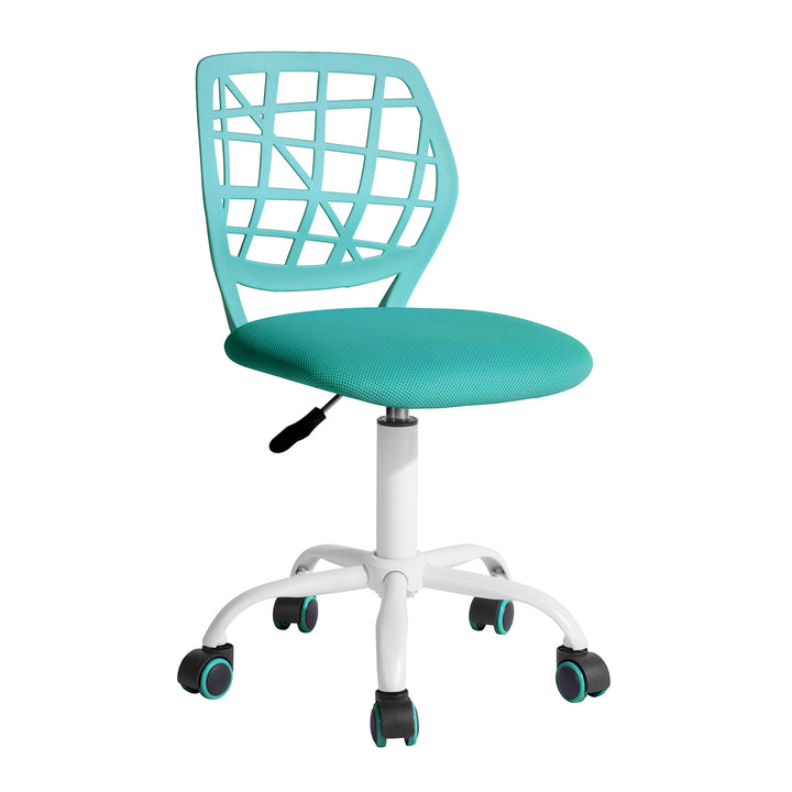 Light Blue Children's Desk Chair Swivel Office Chair CARNATION TURQUOISE Ⅰ
