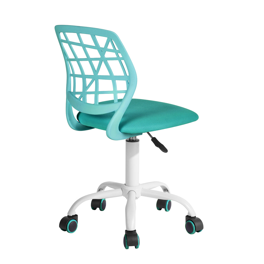 Light Blue Children's Desk Chair Swivel Office Chair CARNATION TURQUOISE Ⅰ