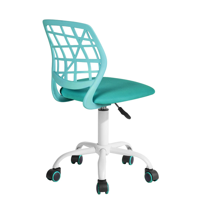 Light Blue Children's Desk Chair Swivel Office Chair CARNATION TURQUOISE Ⅰ
