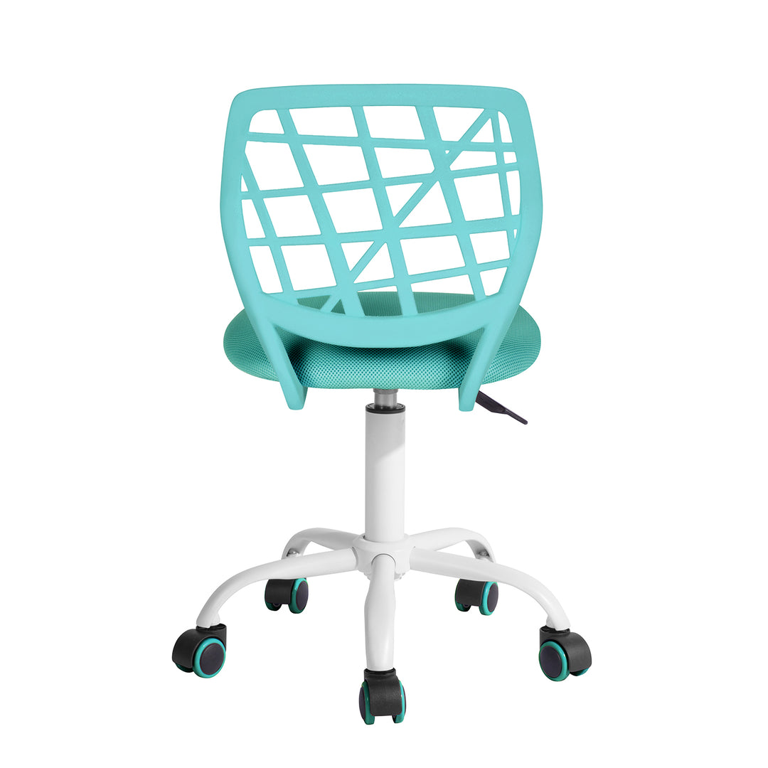 Light Blue Children's Desk Chair Swivel Office Chair CARNATION TURQUOISE Ⅰ