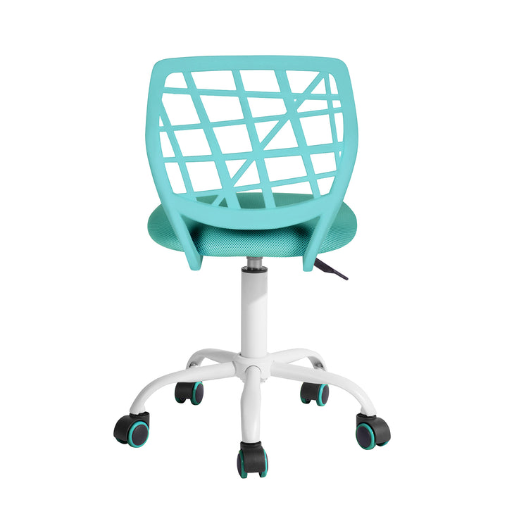 Light Blue Children's Desk Chair Swivel Office Chair CARNATION TURQUOISE Ⅰ