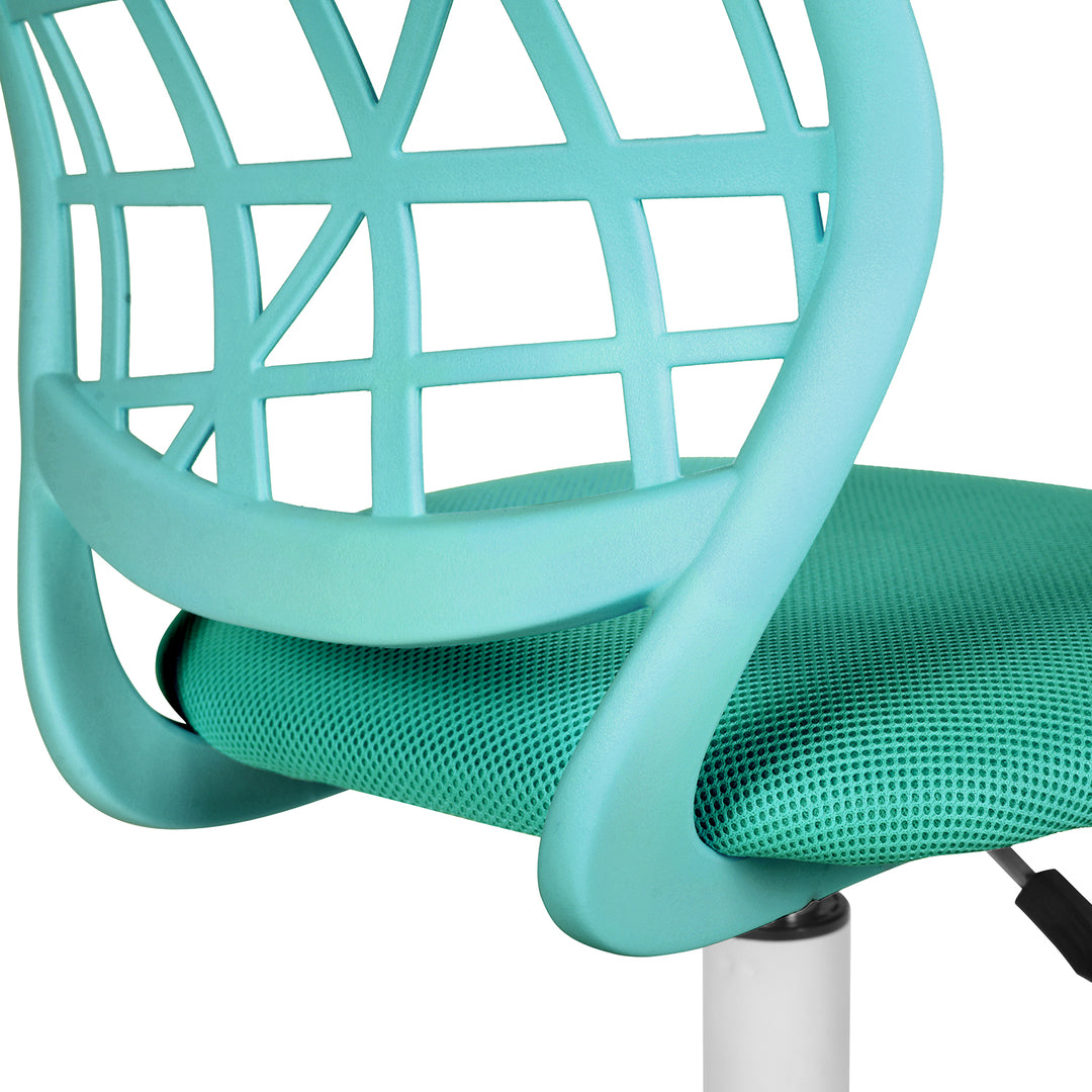 Light Blue Children's Desk Chair Swivel Office Chair CARNATION TURQUOISE Ⅰ