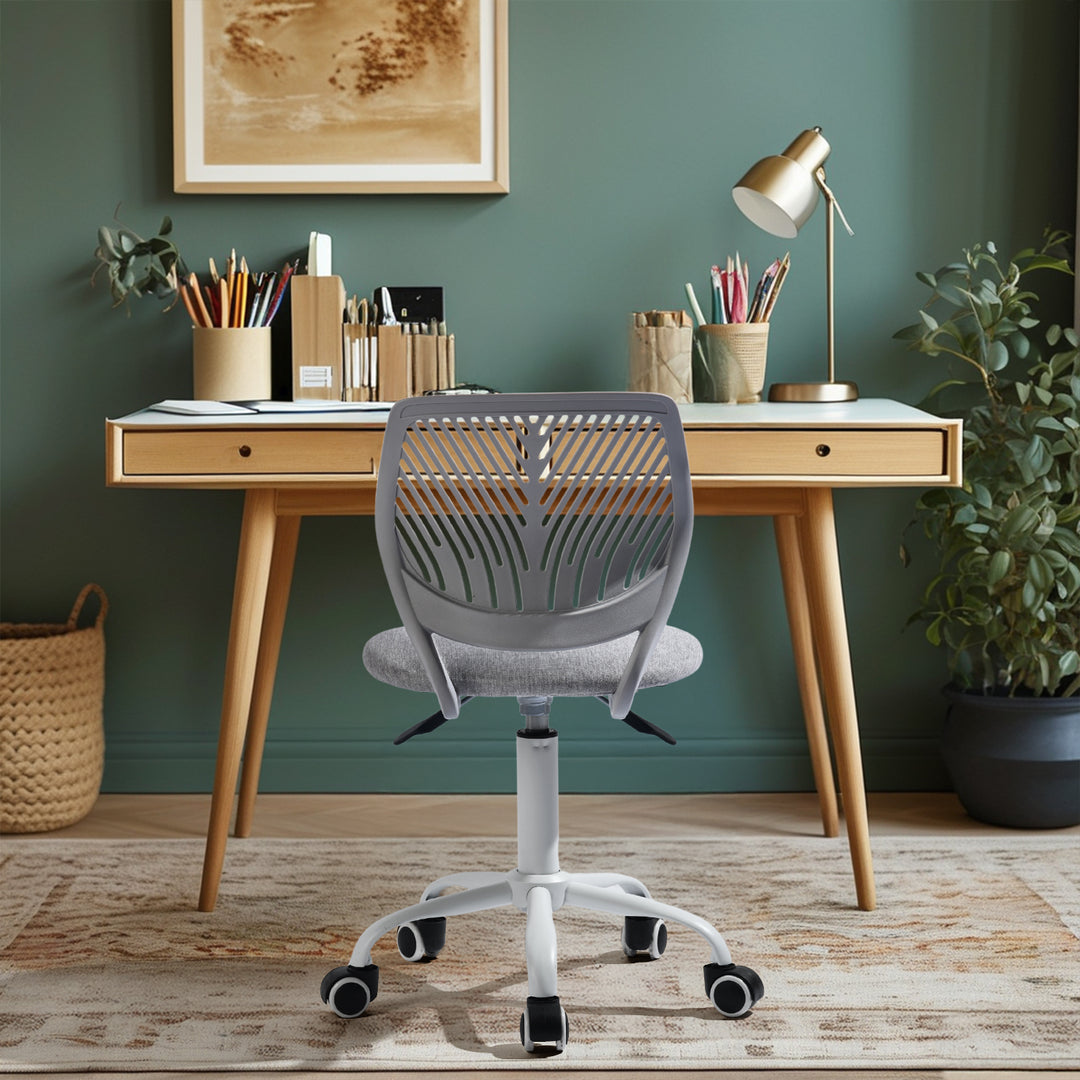 Grey swivel children desk's chair height adjustable office chair CARNATION VERITA GREY