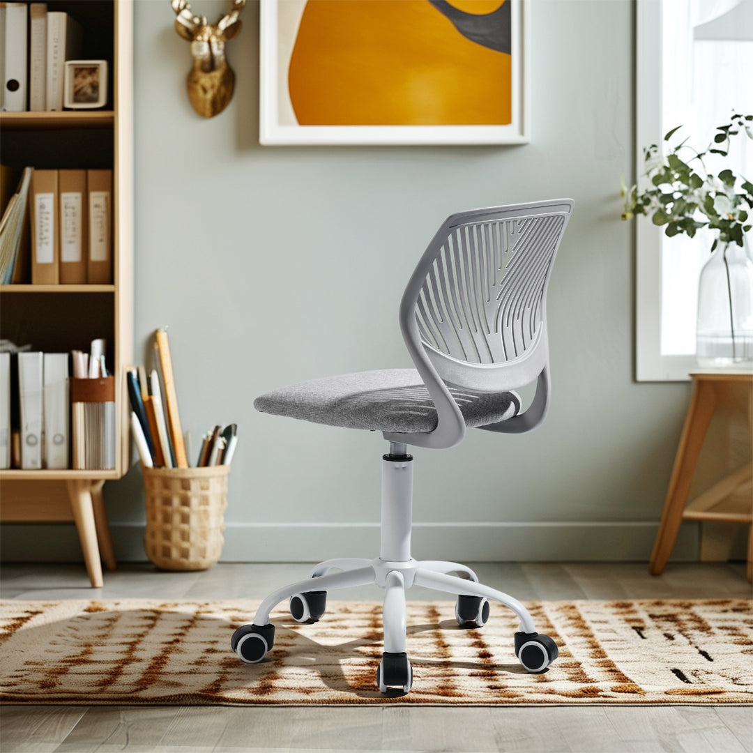 Grey swivel children desk's chair height adjustable office chair CARNATION VERITA GREY