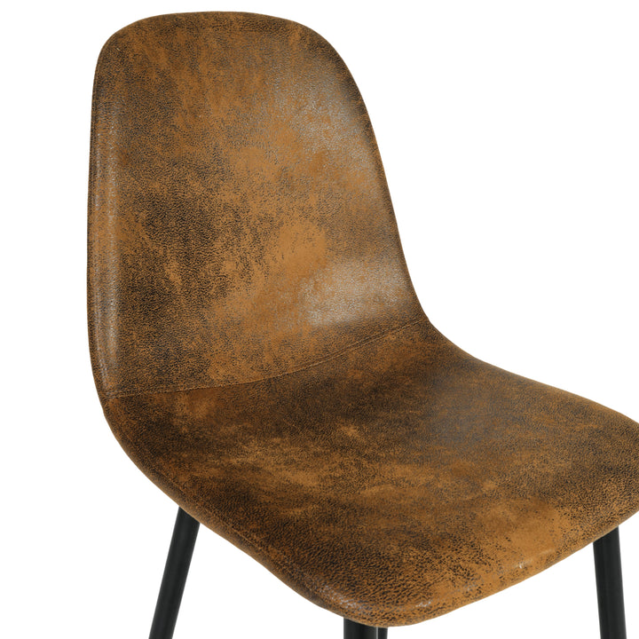 Set of 4 Scandinavian vintage dining room chairs CHARLTON SUEDE BROWN S FRXZ UKFR