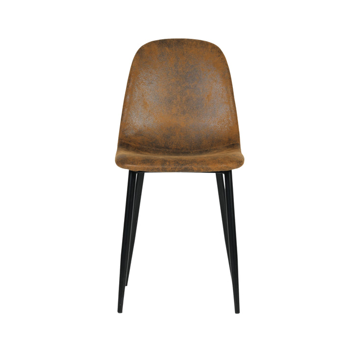 Set of 4 Scandinavian vintage dining room chairs CHARLTON SUEDE BROWN S FRXZ UKFR