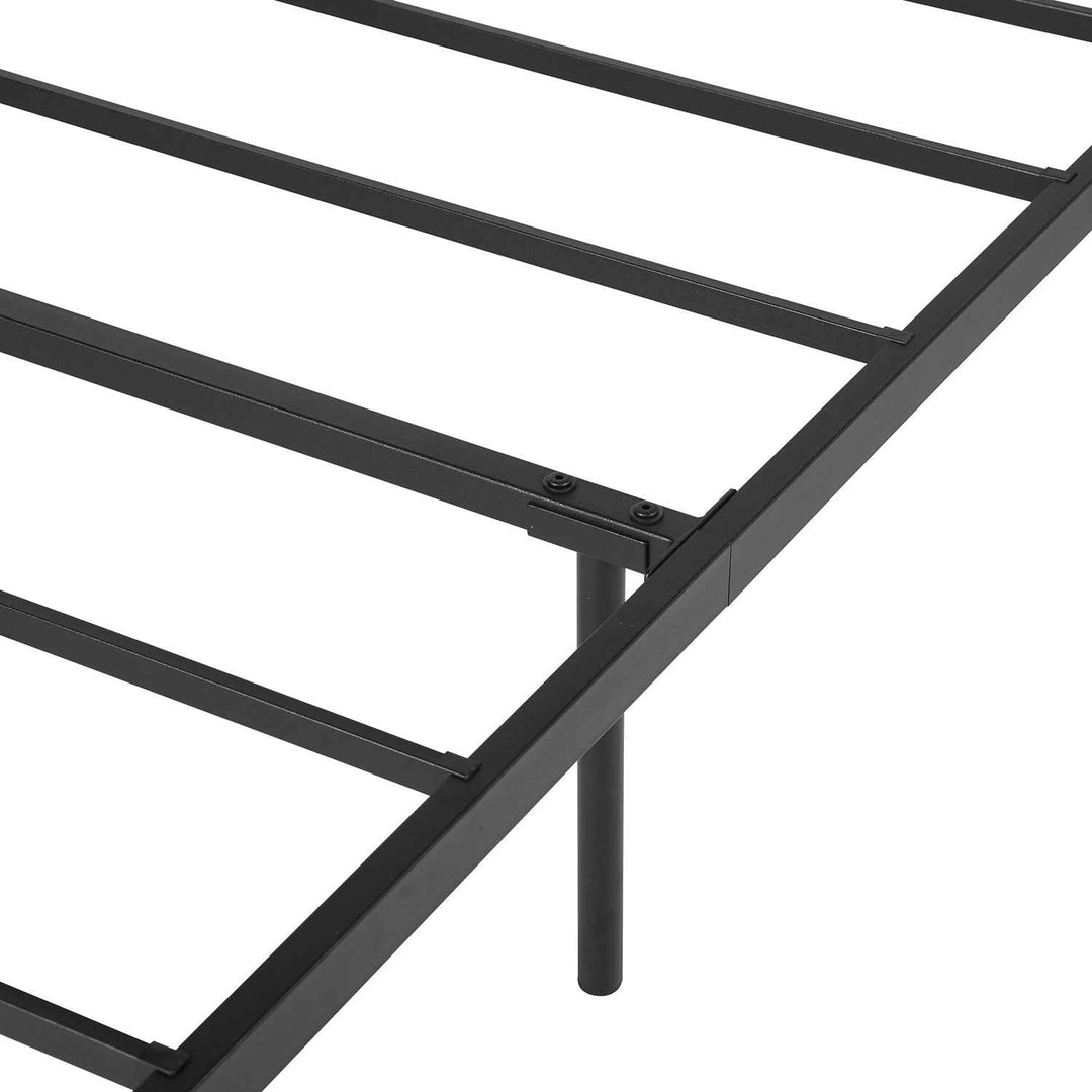 Double Metal Bed Frame Black 198x142cm – Space Saving Foldable Design, Ideal for Bedroom CIRCLE DOUBLE BLACK V1