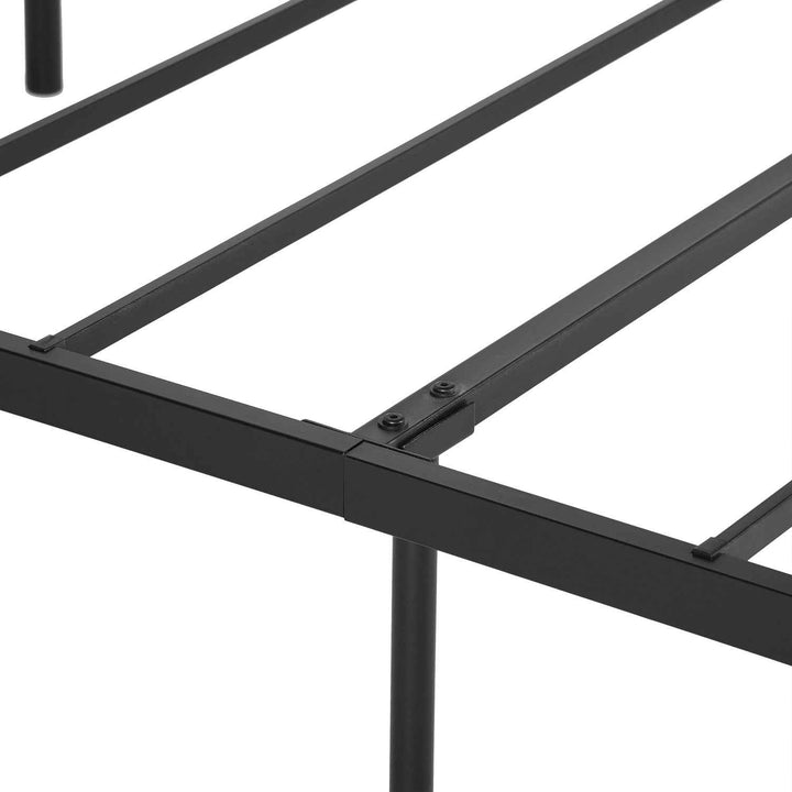 Double Metal Bed Frame Black 198x142cm – Space Saving Foldable Design, Ideal for Bedroom CIRCLE DOUBLE BLACK V1