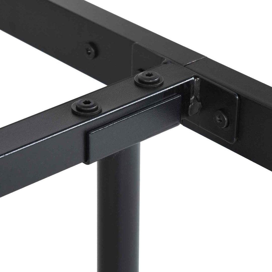 Double Metal Bed Frame Black 198x142cm – Space Saving Foldable Design, Ideal for Bedroom CIRCLE DOUBLE BLACK V1