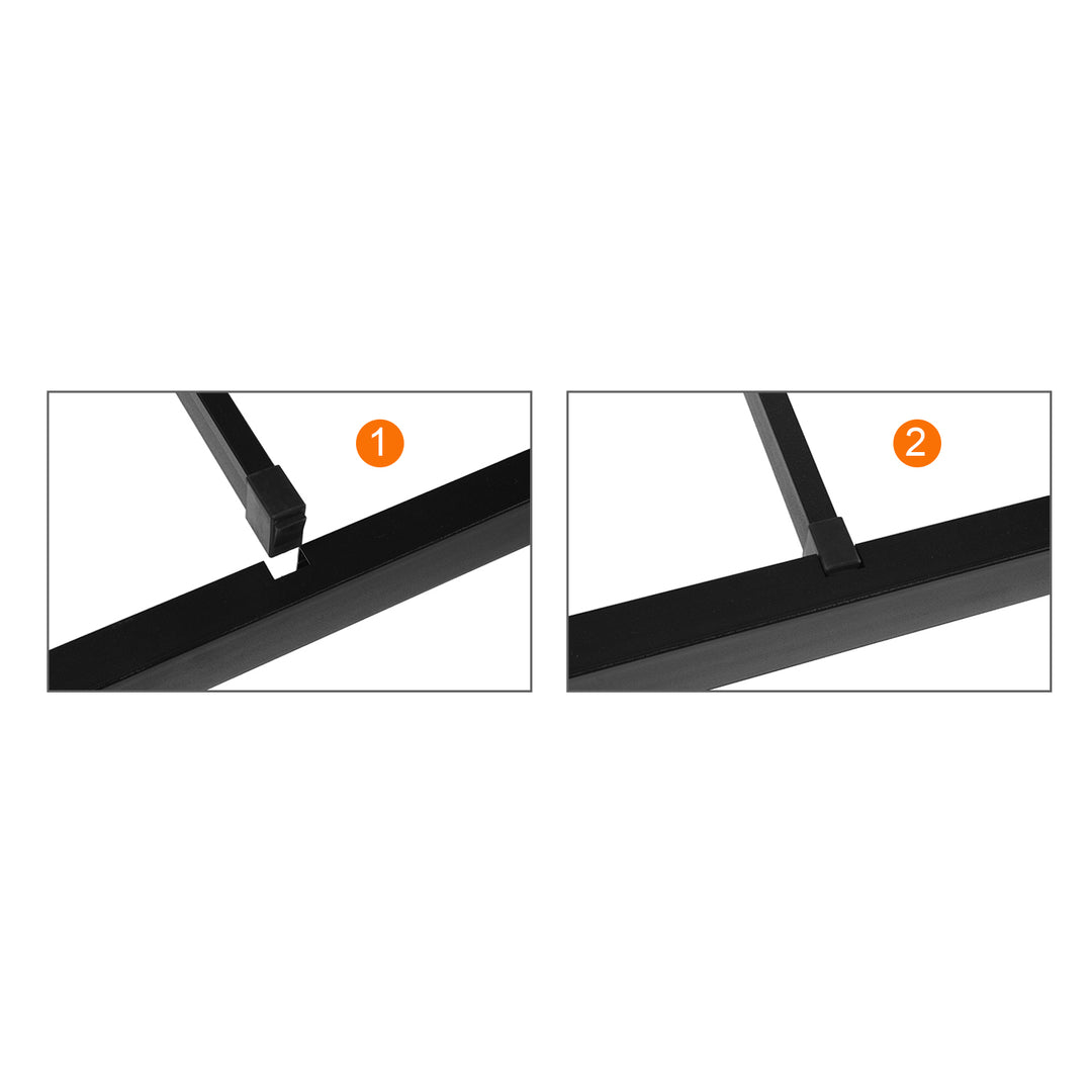 Double Metal Bed Frame Black 198x142cm – Space Saving Foldable Design, Ideal for Bedroom CIRCLE DOUBLE BLACK V1