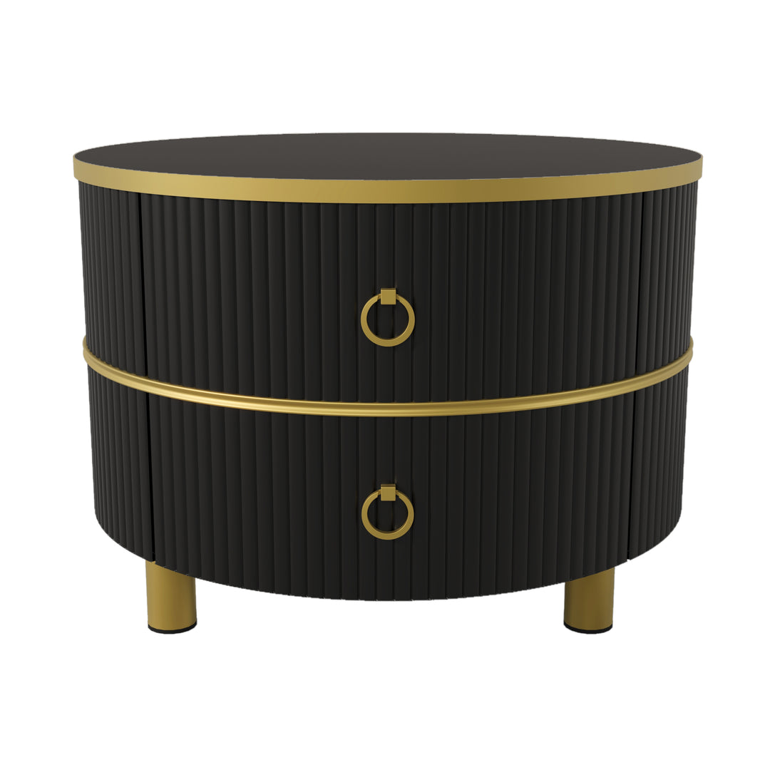 Set of 2 imitation nesting coffee tables CHOHMOI GD BLACK UK
