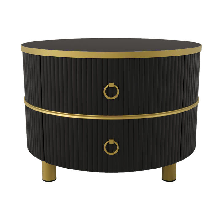 Set of 2 imitation nesting coffee tables CHOHMOI GD BLACK UK