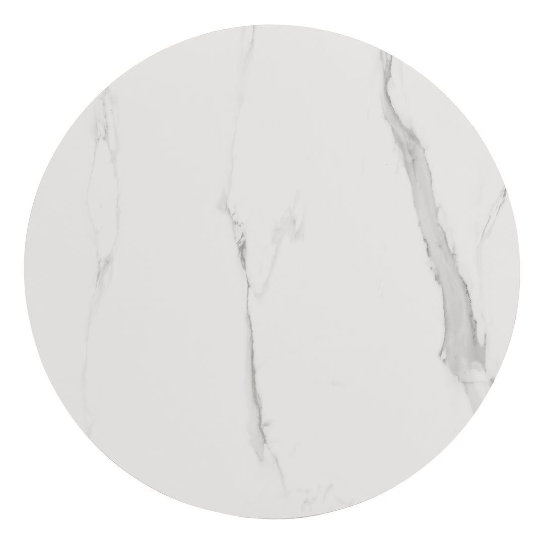 Set of 2 imitation white marble coffee tables glossy surface with 2 drawers CHOHMOI GD GREY UK