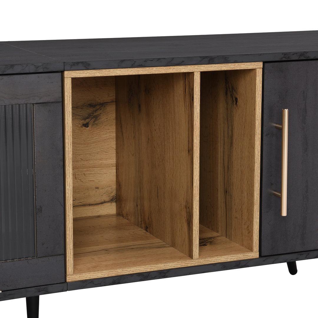 Modern elegant dark grey wooden TV stand Covuns UK