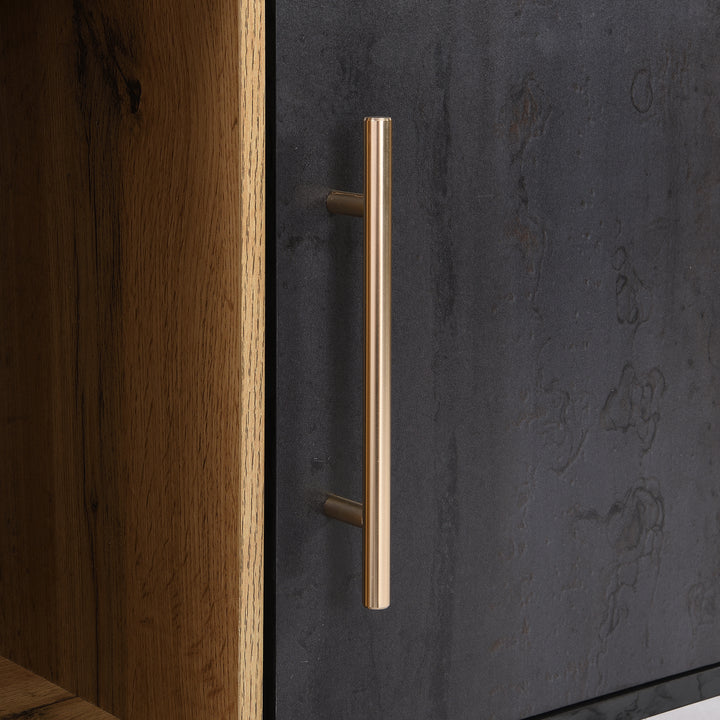 Modern elegant dark grey wooden TV stand Covuns UK