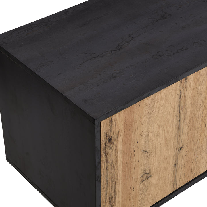 Modern elegant dark grey wooden TV stand Covuns UK