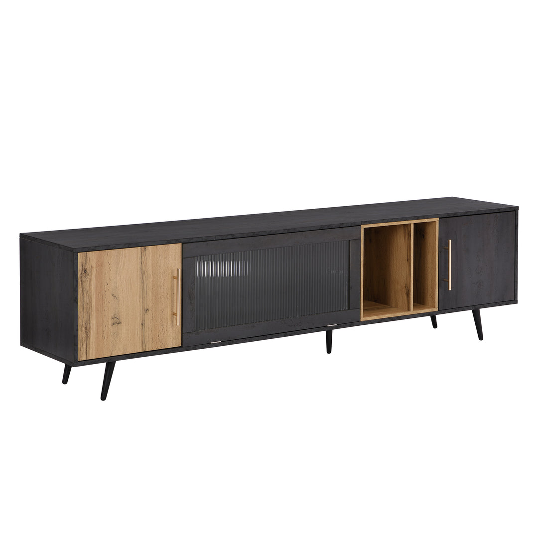 Modern elegant dark grey wooden TV stand Covuns UK