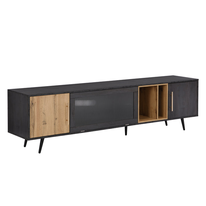 Modern elegant dark grey wooden TV stand Covuns UK