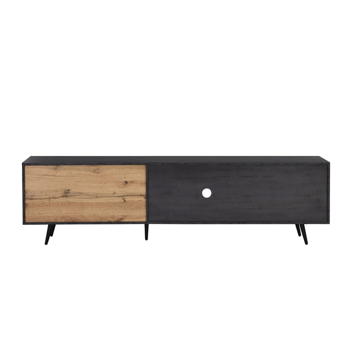 Modern elegant dark grey wooden TV stand Covuns UK