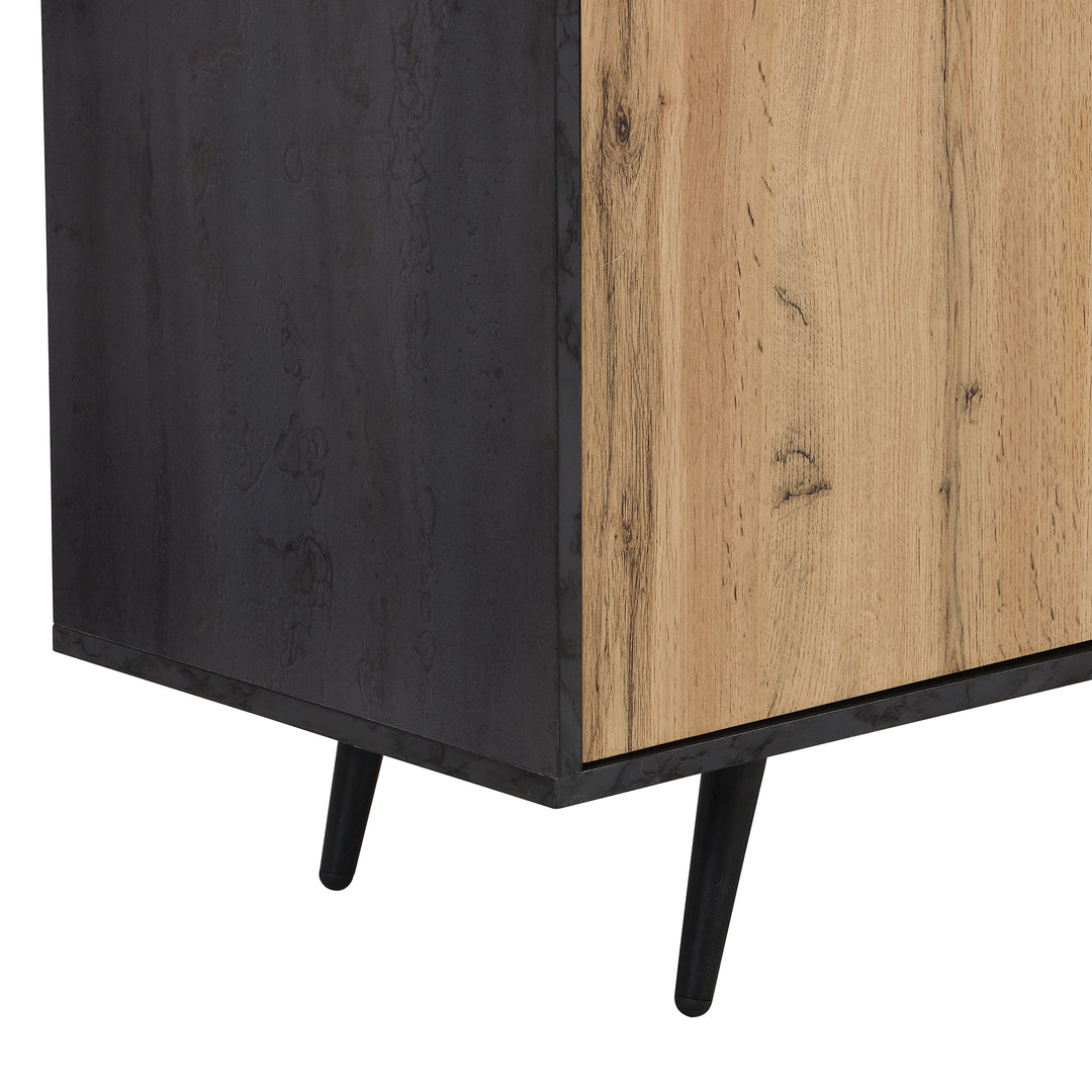 Modern elegant dark grey wooden TV stand Covuns UK