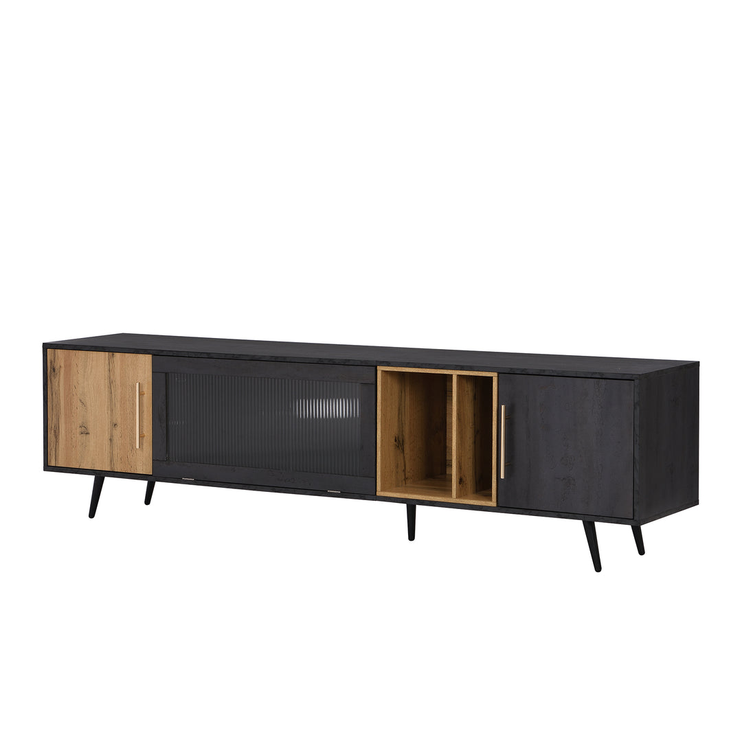 Modern elegant dark grey wooden TV stand Covuns UK