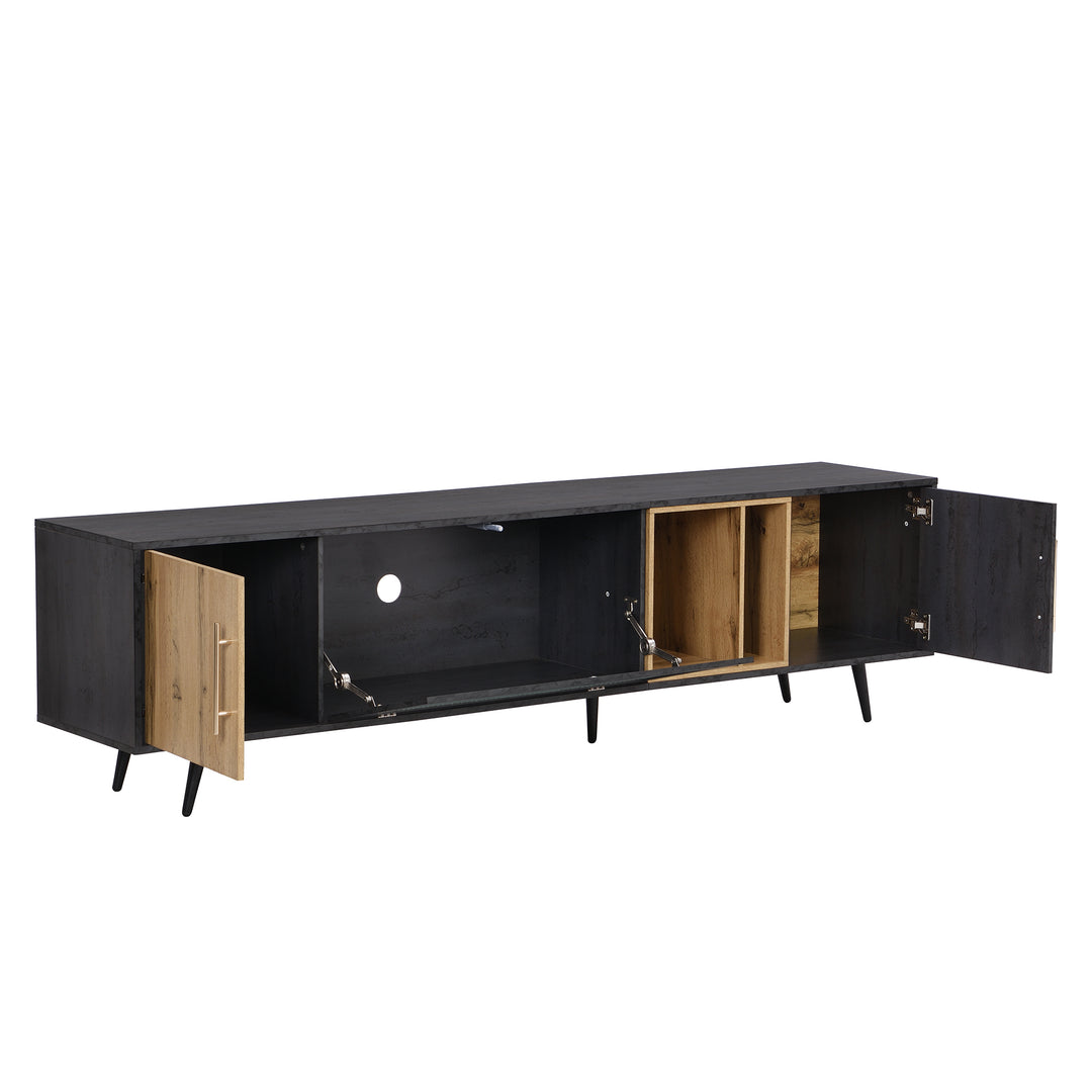 Modern elegant dark grey wooden TV stand Covuns UK
