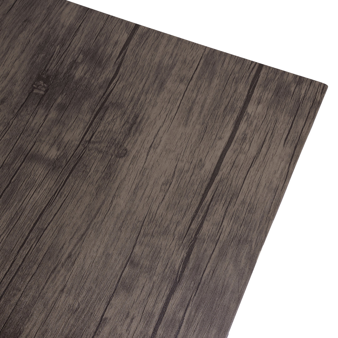 L-shaped corner desk industrial style dark wooden dffet DROGBA DD