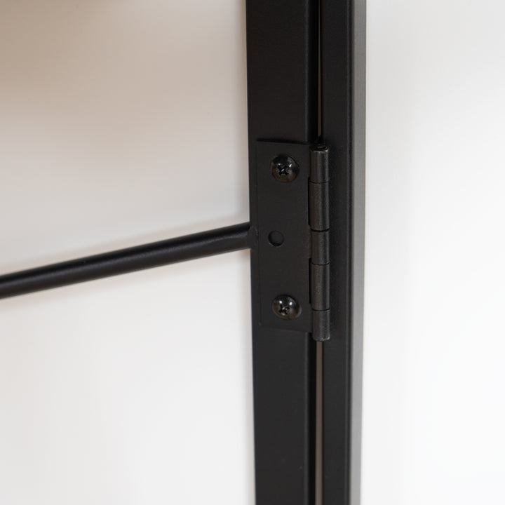 Minimalist foldable desk in black and wood industrial style HARPER BLACK HM