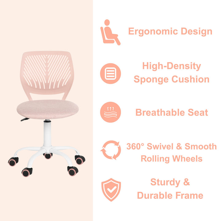 Rose swivel children desk's chair height adjustable office chair CARNATION MALMONEW PINK
