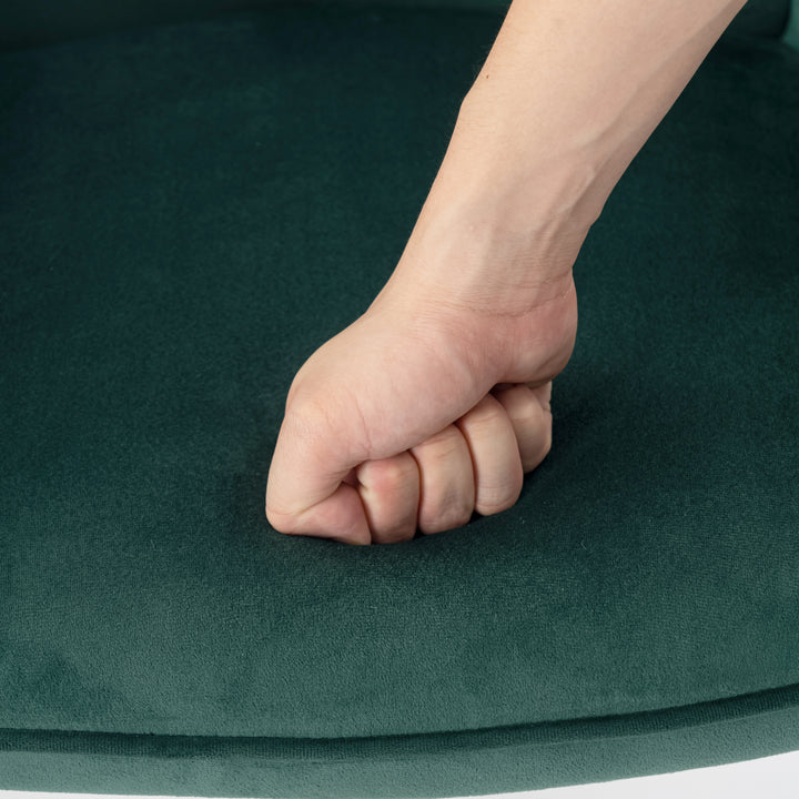 Scandinavian green velvet rocking chair EPPING SMALL VELVET GREEN