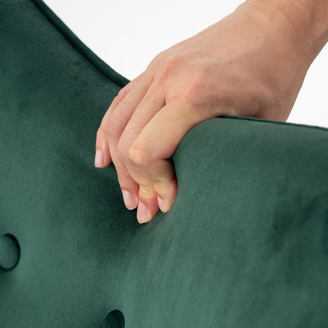 Scandinavian green velvet rocking chair EPPING SMALL VELVET GREEN