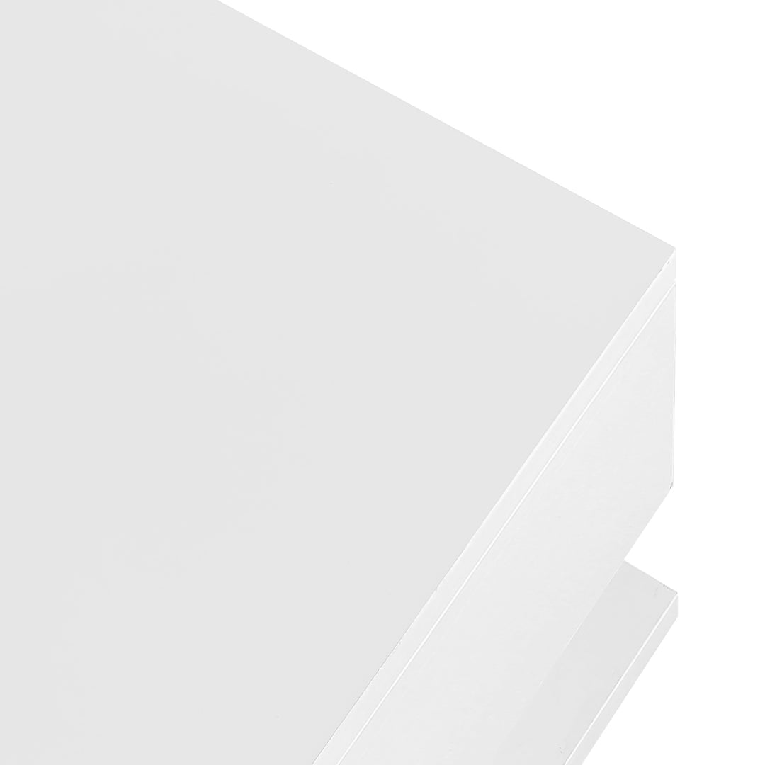 High-gloss white coffee table with LED light EELDROITH WHITE UK