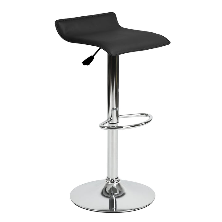Set of 2 Modern Black Bar Stools FLANAGAN 385 2PCS BK A