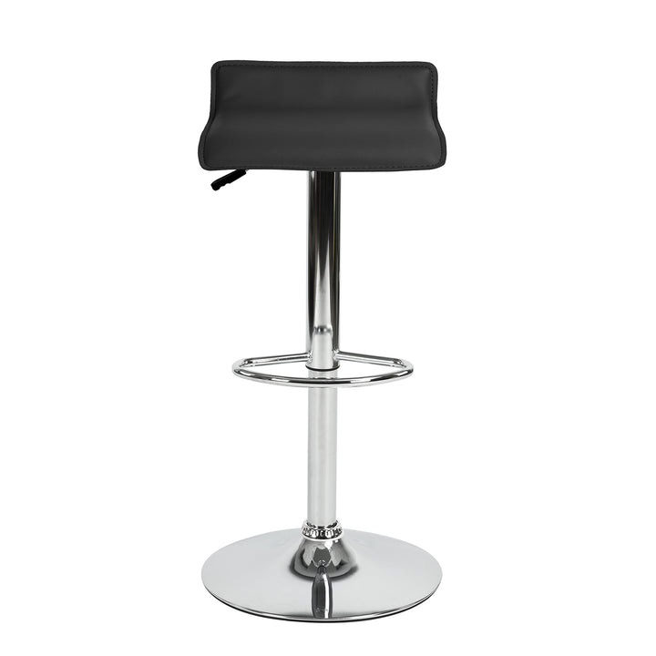 Set of 2 Modern Black Bar Stools FLANAGAN 385 2PCS BK A