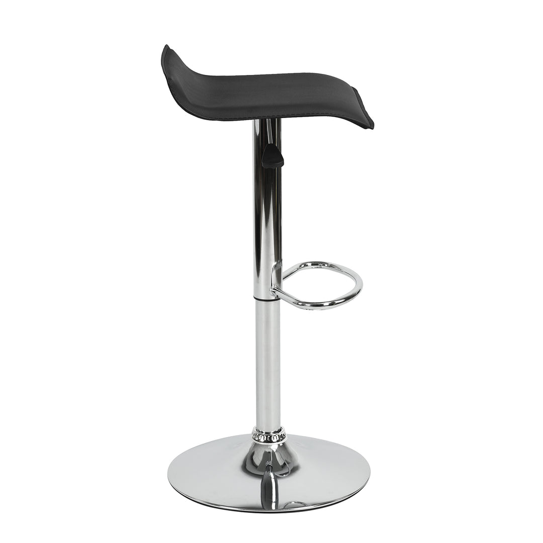 Set of 2 Modern Black Bar Stools FLANAGAN 385 2PCS BK A