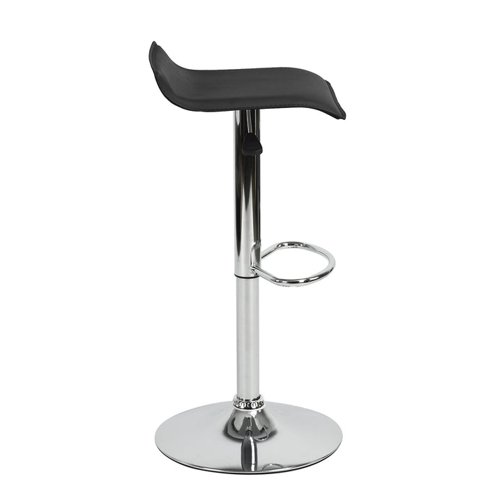 Set of 2 Modern Black Bar Stools FLANAGAN 385 2PCS BK A