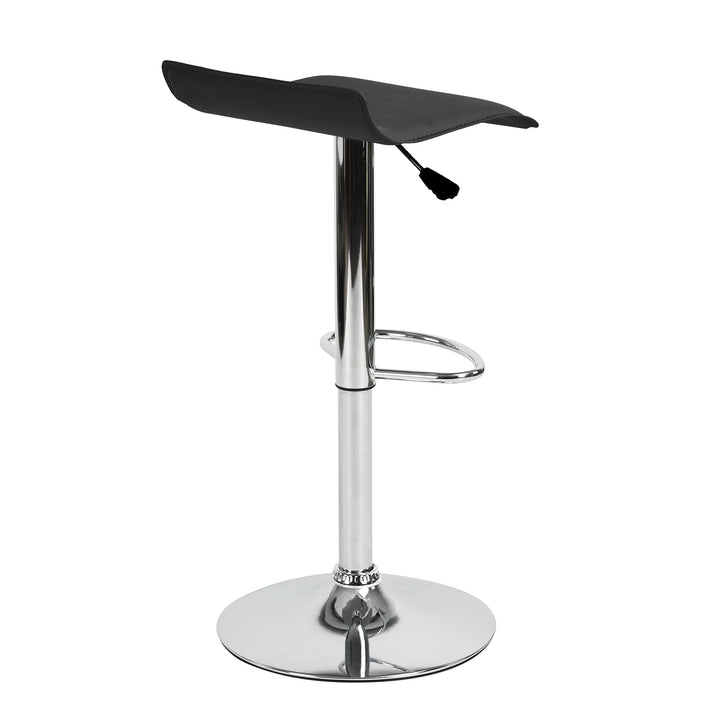 Set of 2 Modern Black Bar Stools FLANAGAN 385 2PCS BK A