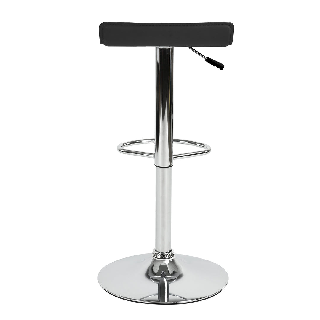 Set of 2 Modern Black Bar Stools FLANAGAN 385 2PCS BK A