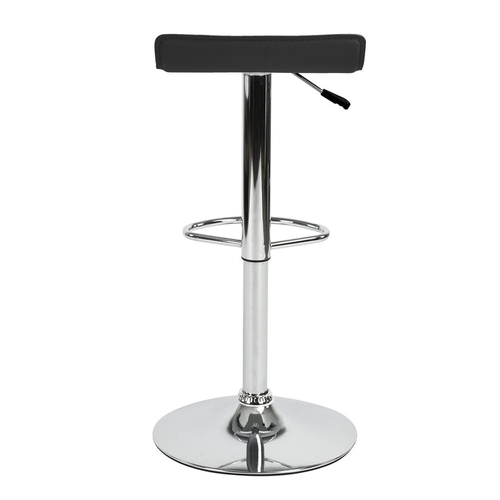 Set of 2 Modern Black Bar Stools FLANAGAN 385 2PCS BK A