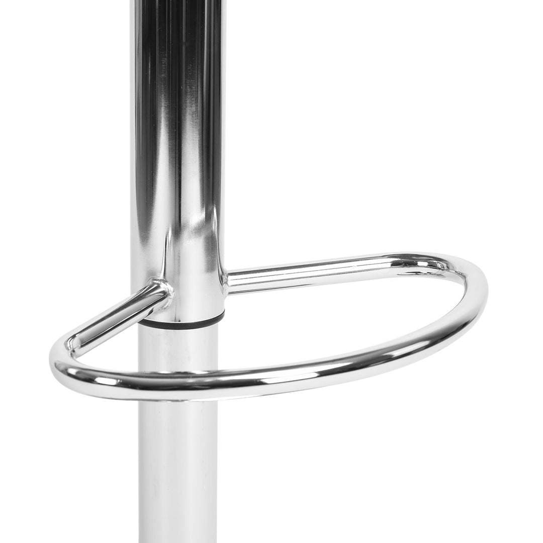 Set of 2 Modern Black Bar Stools FLANAGAN 385 2PCS BK A