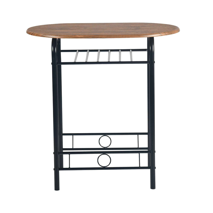 Breakfast Table and 2 Chairs Set, 75x50cm, Matte Black, Modern Kitchen Furniture GAYLE 75 246T