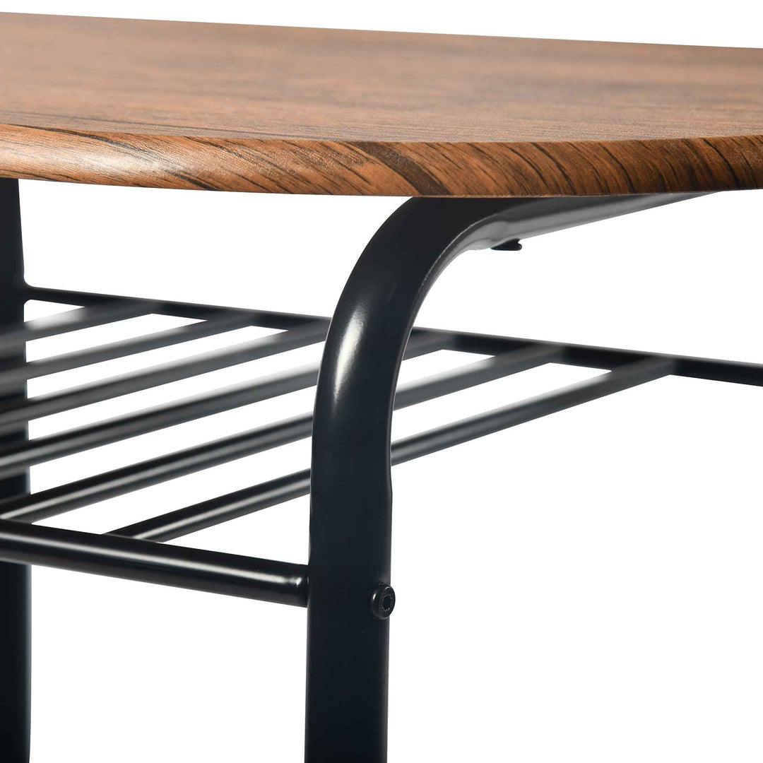 Breakfast Table and 2 Chairs Set, 75x50cm, Matte Black, Modern Kitchen Furniture GAYLE 75 246T