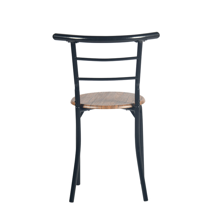 Breakfast Table and 2 Chairs Set, 75x50cm, Matte Black, Modern Kitchen Furniture GAYLE 75 246T