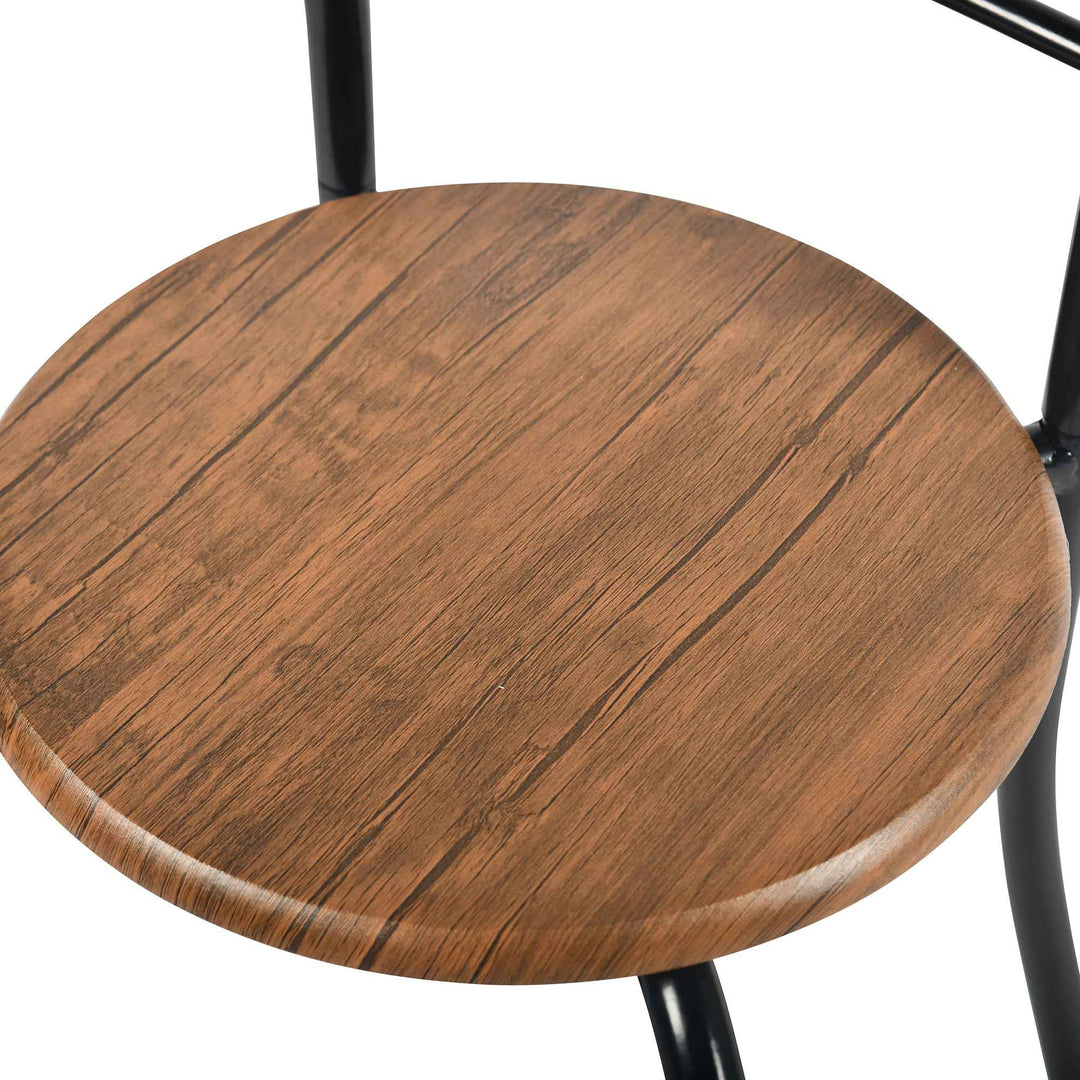 Breakfast Table and 2 Chairs Set, 75x50cm, Matte Black, Modern Kitchen Furniture GAYLE 75 246T
