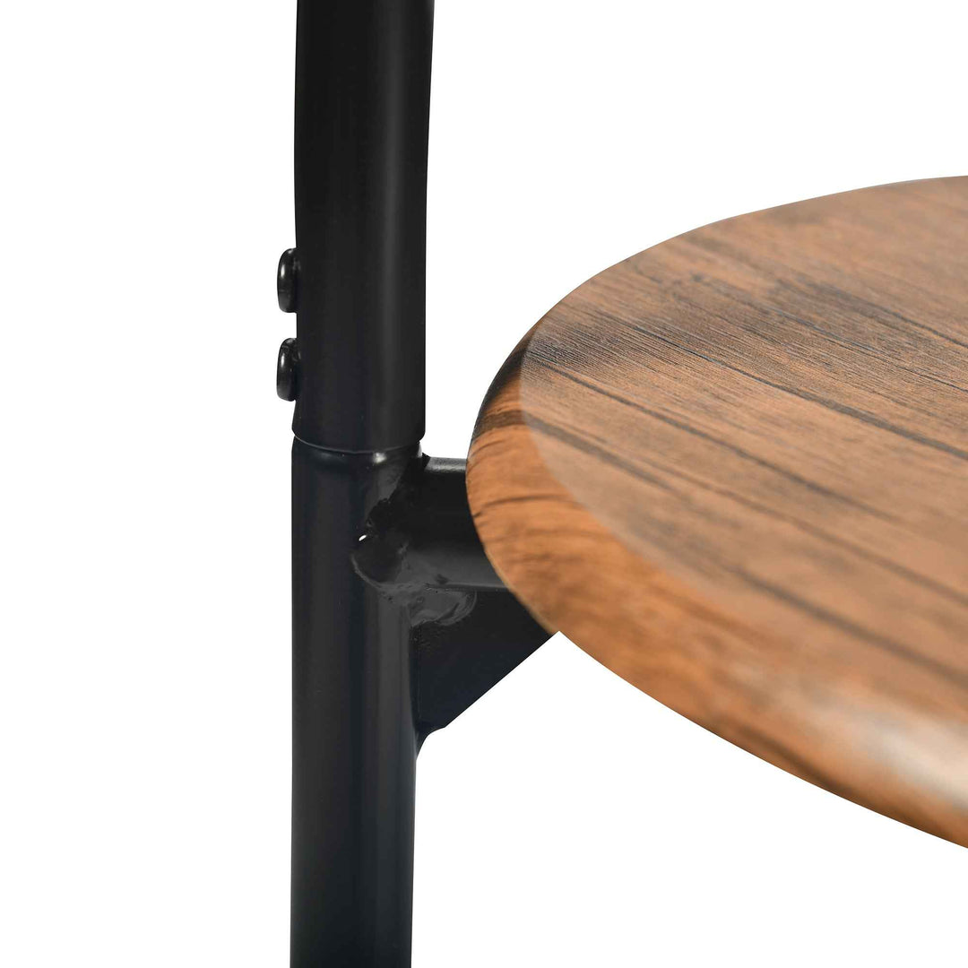 Breakfast Table and 2 Chairs Set, 75x50cm, Matte Black, Modern Kitchen Furniture GAYLE 75 246T